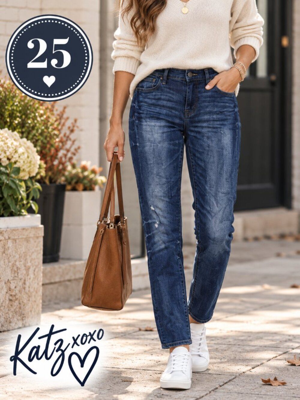 J.Crew 25 Slim Boyfriend Jeans Dark Wash Distressed Stretch Straight Leg Denim